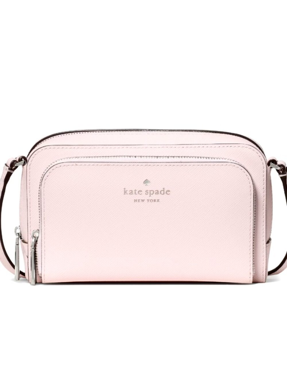 New Kate Spade Staci Mini Crossbody Bag Saffiano Shimmer Pink - Picture 4 of 4